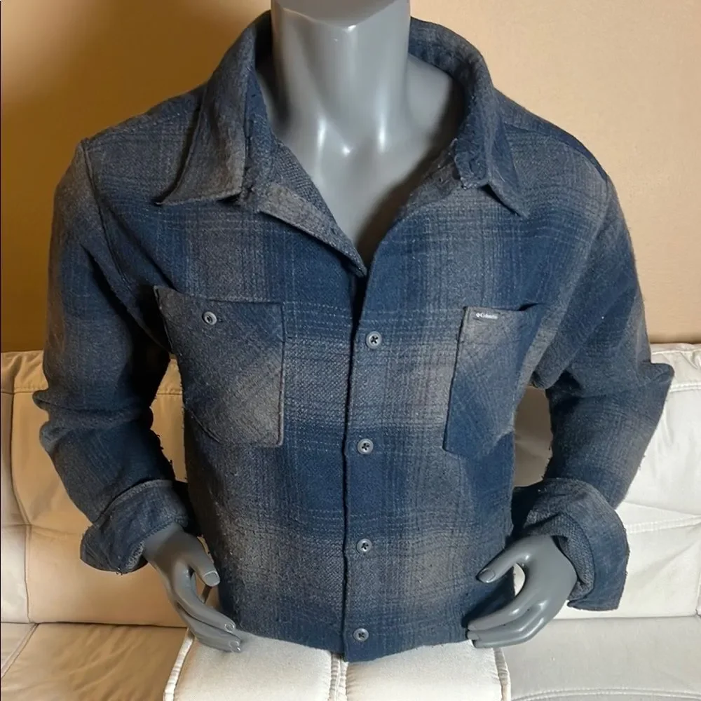 Columbia Men’s Navy Button Down Shirt Jacket Size XL